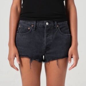 AGOLDE PARKER VINTAGE CUT OFF SHORTS, SIZE 27, IN THEME.